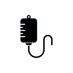 IV Bag Infusion Medical Icon Vector Logo Template