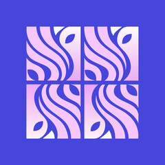 Obraz premium Abstract Swirl Pattern on Blue Background wave organic