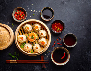 Dimsum with Chili oil 
