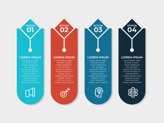 Timeline infographic template. 4 Step timeline journey, calendar Flat simple infographics design template. presentation graph. Business concept with 4 options, vector illustration.