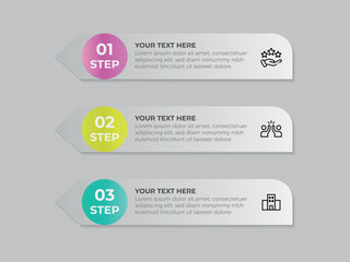 rcular scheme with three round paper white elements. Concept of cyclic business process with 3 stages. Minimal infographic design template. Modern flat vector illustration for data visualization.