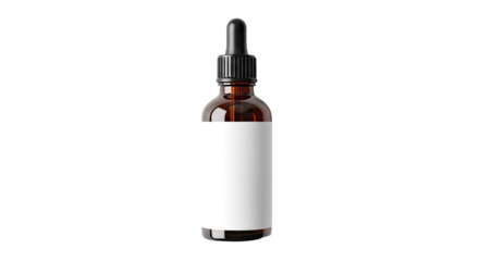 Dropper Bottle with Empty Label for Medicine or Supplements.