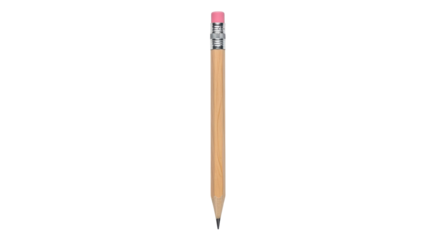 Realistic wooden pencil vector illustration graphic for school, office, drawing, and creative writing. isolated PNG with Transparent Background