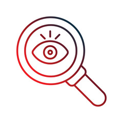 Investigation icon with white background vector stock illustration