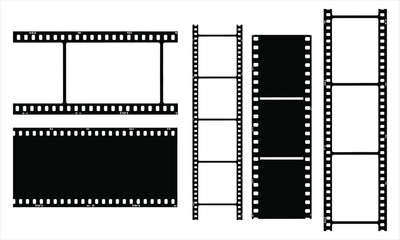 Film Strips Collection Nostalgic Cinema & Photography Elements