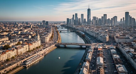 Obraz premium a river running through a city