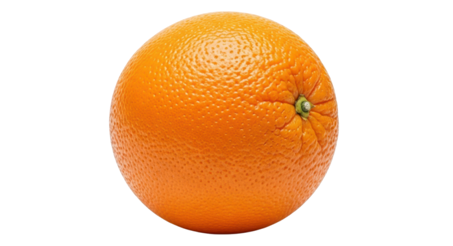 Whole fresh orange citrus fruit isolated for healthy eating and natural juicing. isolated PNG with Transparent Background