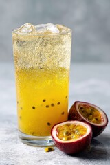 Fresh Passion Fruit Sparkling Drink