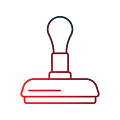 Rubber Stamp icon with white background vector stock illustration