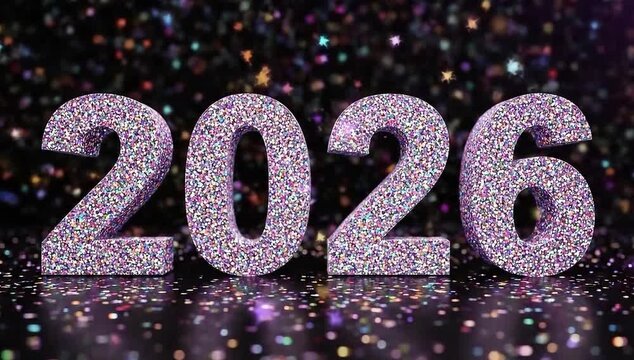 Celebrate 2026 with sparkling digits, a visual promise of exciting future events and new beginnings