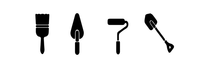 building icons on a white background,