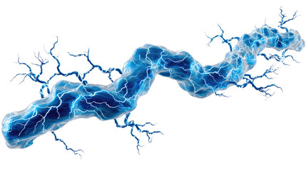 Abstract Neuron Representation: An abstract representation of a neuron, electrifying with a sense of energy and connection. this captivating image symbolizes the intricate beauty of the human brain.