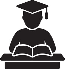 Graduation cap and diploma icon vector illustration