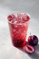 Deep Red Plum Sparkling Soda