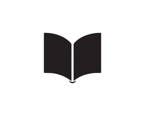 Book open icon silhouette vector design illustration.