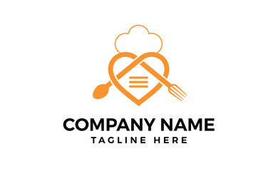 Love food logo design illustration