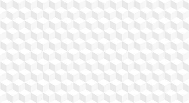 Gray cube geometric shape seamless pattern background. Vector illustration