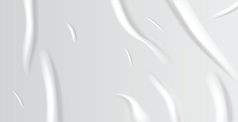 glued paper set with wet transparent wrinkled effect on gray