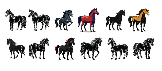 hoofbeats on the farm the horse tale vector illustration.