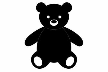 teddy bear silhouette vector illustration, teddy bear black symbol, bear icon