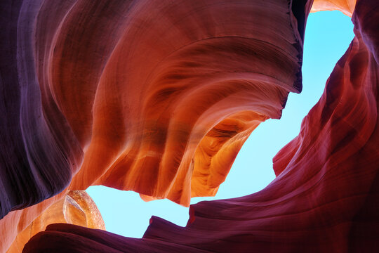 The Lion's Head formation at Lower Antelope Canyon, Arizona. Iconic sandstone curves shaped by flash floods and wind erosion. Photographed in the Navajo Nation near Page, Arizona, October 9, 2025.