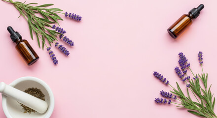 Aromatic Lavender Essential Oils and Herbal Remedies A Natural Approach to Wellness and Relaxation A Calming and Soothing Spa Inspired Still Life Composition