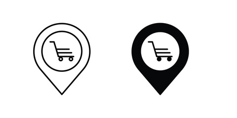 Address set icon with white background vector stock illustration