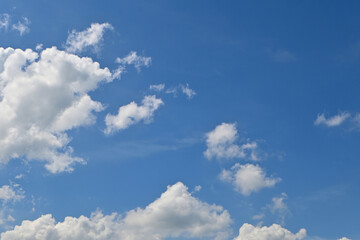 A beautiful cloudy vast sky summer landscape at the beach in Phuket, Thailand.