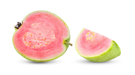 red guava isolated on transparent png ( image from camera )