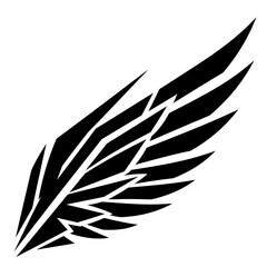 Fototapeta premium Black angel wing vector illustration graphic design for tattoo or logo design and creative projects