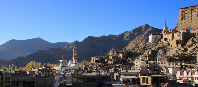 Leh on a autumn afternoon, Ladakh, India. - Powered by Adobe