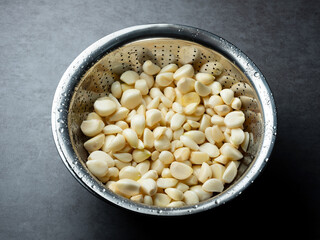 Fresh garlic in a basket