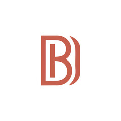 Modern initial letter BD logo design. Branding icon