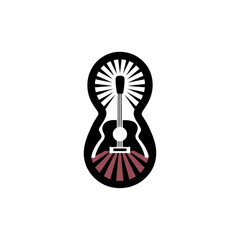 Stylized guitar logo