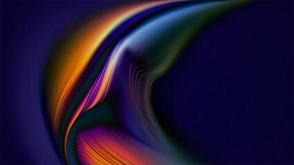 Colorful Abstract Patterns Flow Across a Dark Background in Waves