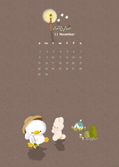 Calendar for 2026, new years, little planet, back to school, printable, painting, cute and happy, 12 months, October 