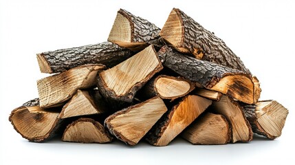 Stacked firewood prepared for winter use in a cozy cabin setting