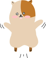 점프하는 햄스터