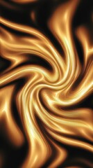 Abstract Swirling Pattern in Golden and Brown Tones