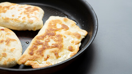 Bread baking in a pan