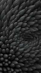 Abstract Textured Surface with Intricate Patterns in Shades of Gray and Black Creates Depth and Volume High Resolution