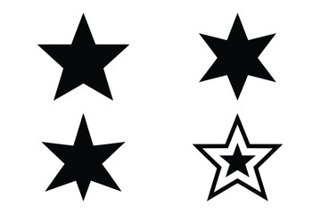 Obraz premium star ornament vector silhouette black icon