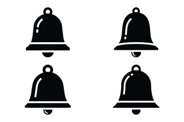 winter bell vector silhouette black icon