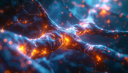 Neural Pathways: An intricate, close-up shot of neural pathways in action, bathed in a mesmerizing dance of light and shadow, representing the complexities of the mind.