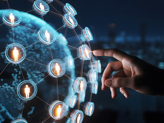 Global network connection human digital interface technology