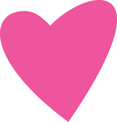 Cartoon pink heart icon. Isolated vector illustration, EPS version.