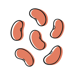 Hand Drawn Kidney Beans