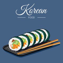 Hand drawn Flat #korean food.eps