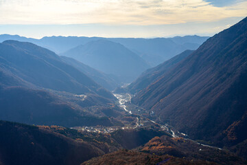 Fototapeta premium view from the top of the mountain