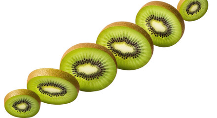 Kiwi slices diagonal pattern transparent background cutout png